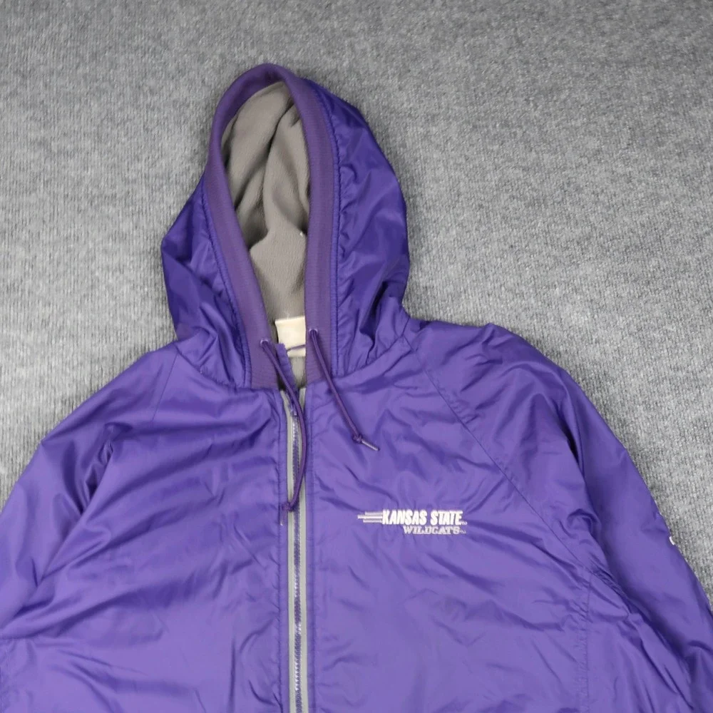 Kansas State Wildcats‎ Jacket Mens Large Hooded Full Zip Red Oak Sportswear
